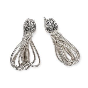 Sterling silver 925 earrings drop style with beautiful silver beading
